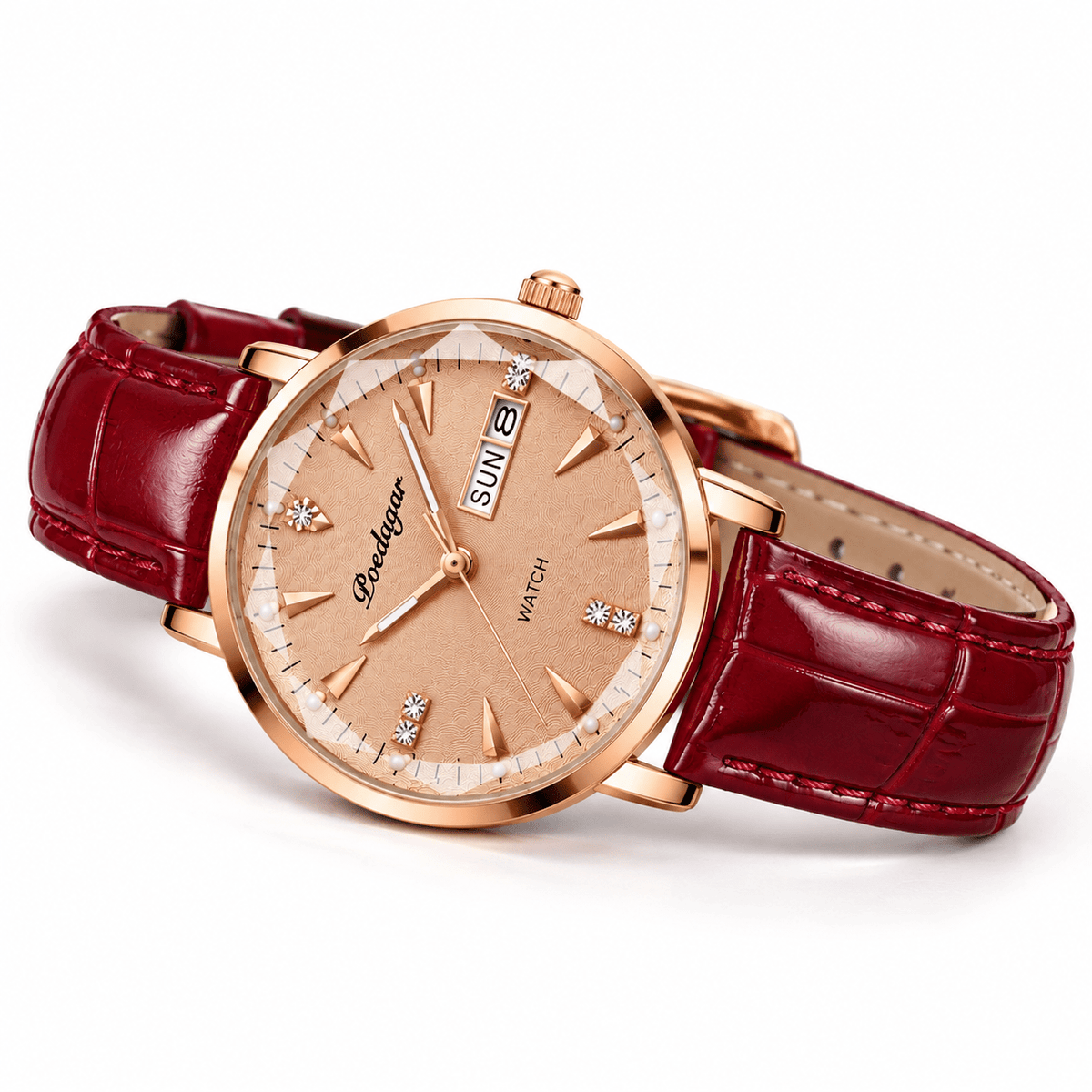 Women's Wristwatch with an Ultra-Thin Leather Strap and Charming Design – Élora Éveline Women's Wristwatch with an Ultra-Thin Leather Strap and Charming Design – Élora Éveline 