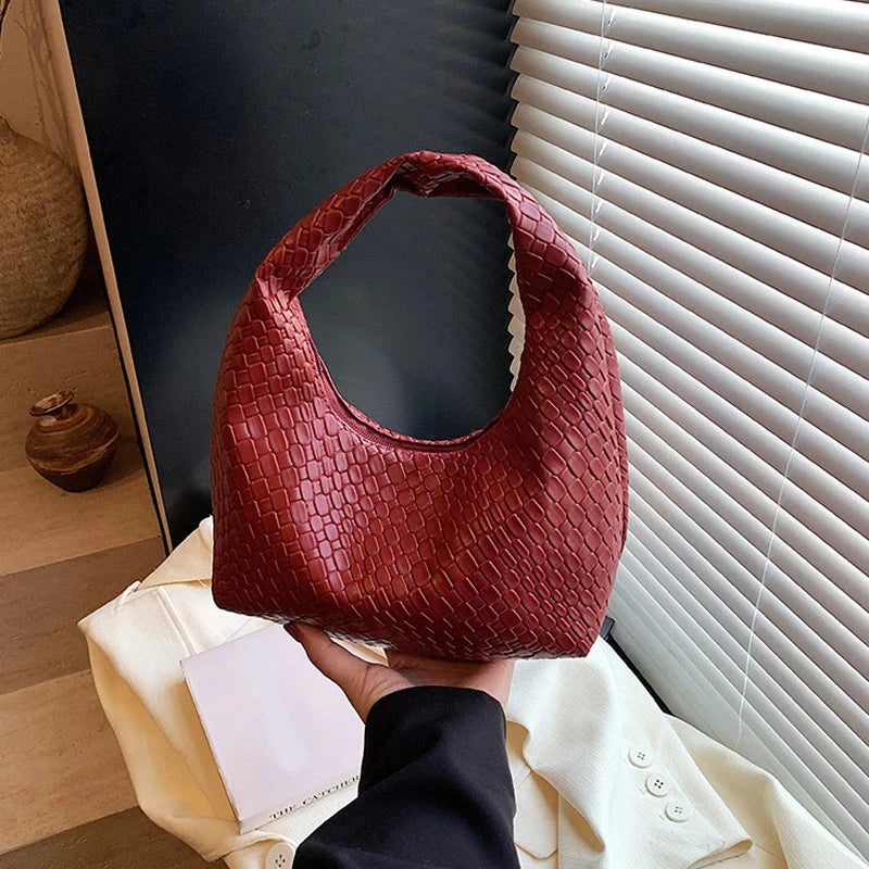 Woven Leather Large Capacity Women's Hobo Bag - Camille Woven Leather Large Capacity Women's Hobo Bag - Camille 