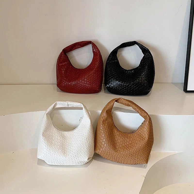 Woven Leather Large Capacity Women's Hobo Bag - Camille Woven Leather Large Capacity Women's Hobo Bag - Camille 